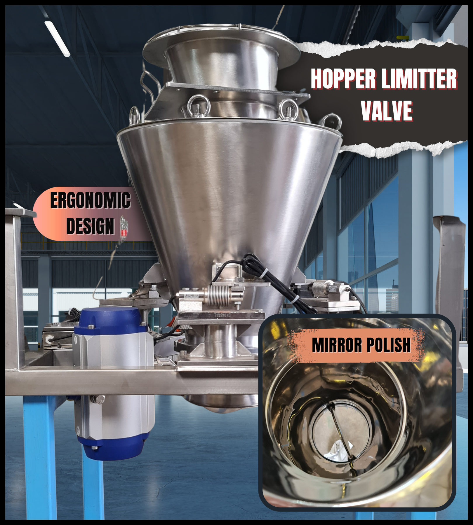 Hopper Limitter Valve 20 Kg Mirror Polish Hopper Limitter Valve 20 Kg Mirror Polish