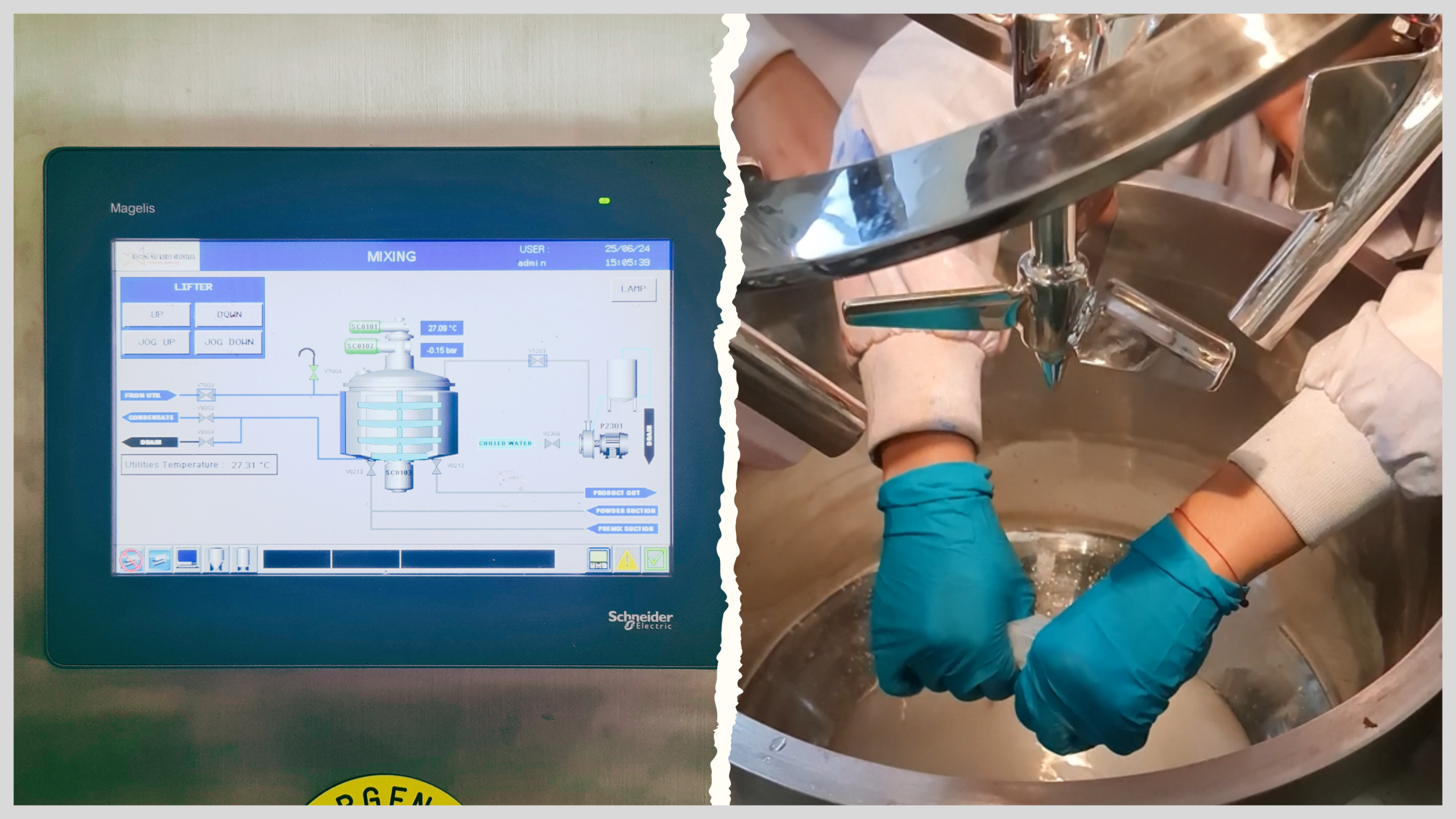 Trial Mesin Vacuum Mixing BIMA untuk Produk Cat Trial Mesin Vacuum Mixing BIMA untuk Produk Cat