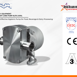Rotary Lobe Pump Alfa Laval OptiLobe, stainless steel, hygienic design for food and beverage applications.