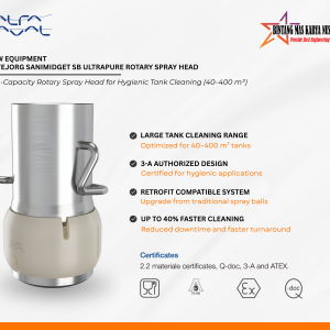 Toftejorg SaniMicro Rotary Spray Head UltraPure Alfa Laval