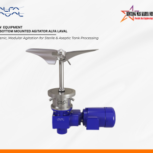“Alfa Laval ALB hygienic bottom-mounted agitator for tank mixing and blending in food, beverage, and pharmaceutical industries”