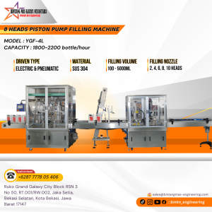 8 Heads Piston Pump Filling Machine for High-Speed and Accurate Liquid Filling