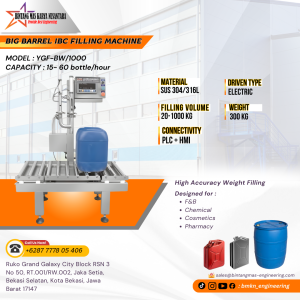 Semi Automatic Drum Filling Machine IBC 1000L for Oil, Syrup, and Detergent