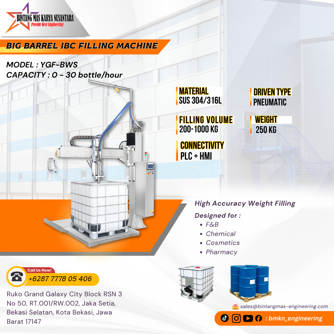 SUS 304/316 IBC Liquid Filling Machine 200–1000 kg