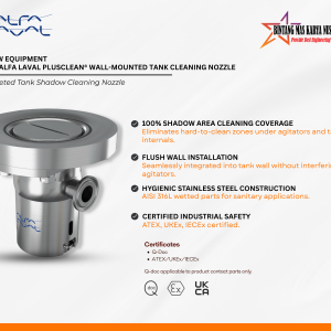 Alfa Laval PlusClean wall mounted Cleaning Nozzle for CIP tank cleaning systems