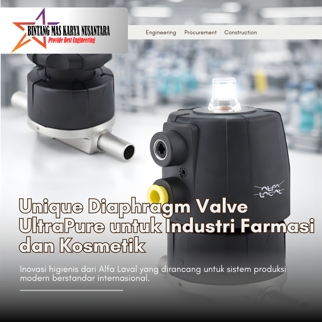 Unique Diaphragm Valve Premium UltraPure Alfa Laval Unique Diaphragm Valve Premium UltraPure Alfa Laval untuk aplikasi proses steril di industri farmasi dan makanan minuman