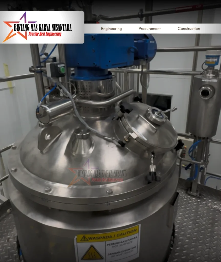 Vacuum mixing system industri untuk mengurangi bubble pada produk saat proses mixing