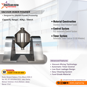 Vacuum Powder Mixer untuk UMKM Modern
