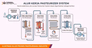 Cara Kerja Pasteurizer System: Dari Pemanasan hingga Pendinginan Produk