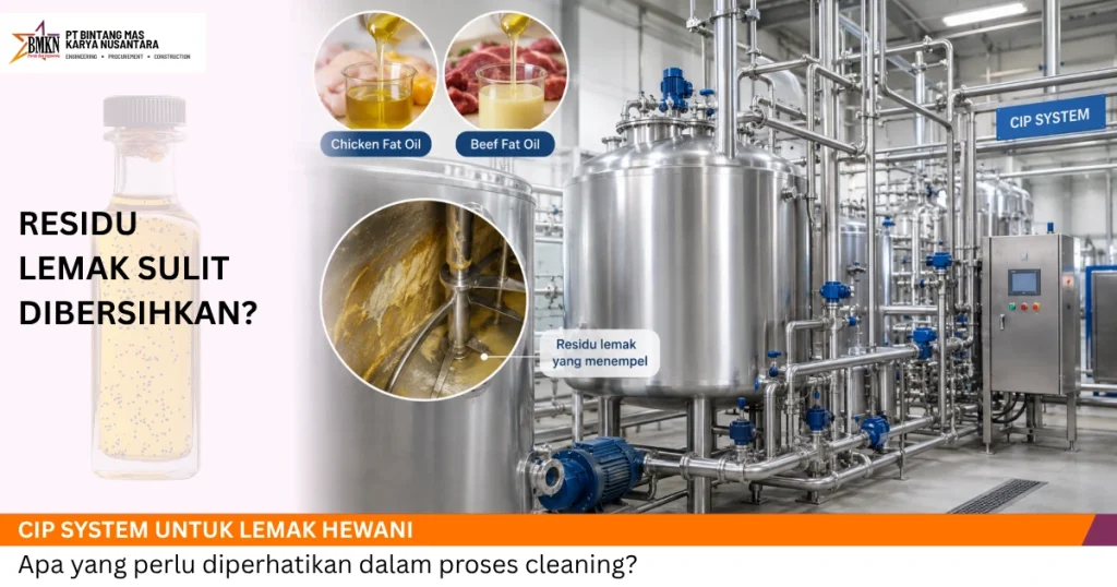 CIP System untuk Produk Lemak Hewani: Tantangan Cleaning pada Chicken Fat Oil dan Beef Fat Oil